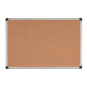 Korktavle med aluramme og monteringskit - 120 x 90 cm