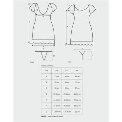 Imperia Chemise and Thong Black - S/M