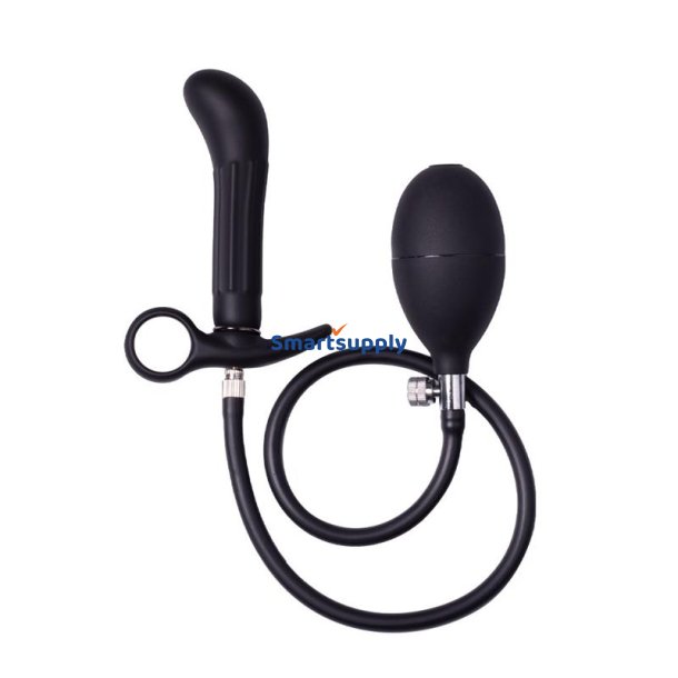 Inflatable Anal Plug with Pump Black