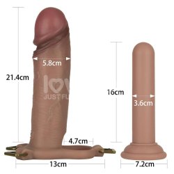 Ingen Adjustable Strap On with Hollow Dildo 9 Enhanced Set L/XL/2XL