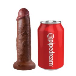 King Cock Vibrating Mini Sex Ball with 7 Dildo - Brown