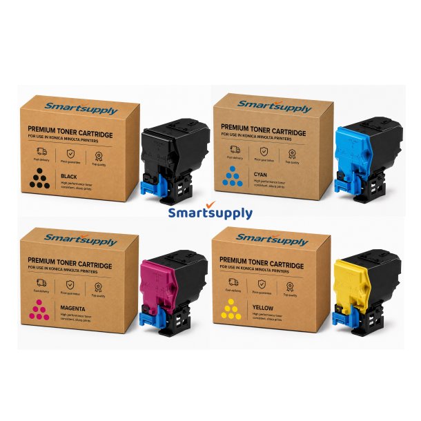 Konica Minolta Toner 4 stk TNP51 KCMY - kompatibel rabatpakke