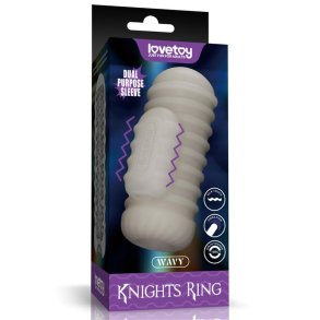 Knights Ring Vibrating Dual Purpose Sleeve Wavy