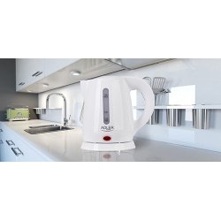 Adler AD 1272 elkedel 1 L 1600 W Hasselnd, Hvid