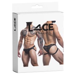 L4CE04 Slip with Jockstrap Details with Lace - S