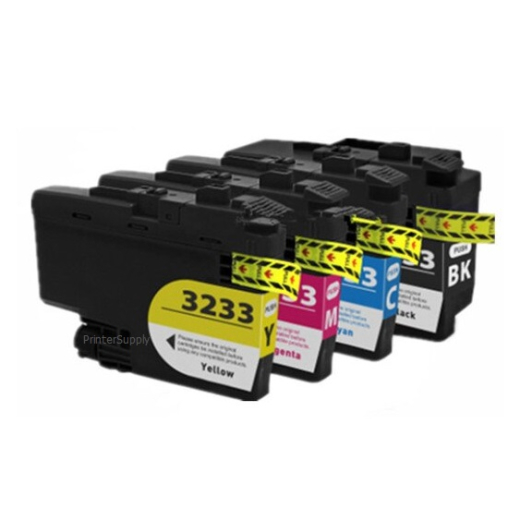 Brother LC3233 4 stk bl�kpatroner 7.500 sider kompatibel rabatpakke