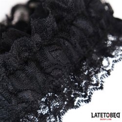 Lace Elastic Ankle Restraints Black