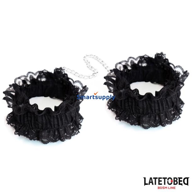 Lace Elastic Wrist Restraints Black