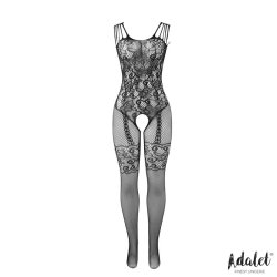 Lana Bodystocking open Crotch and Floral Pattern - S/M