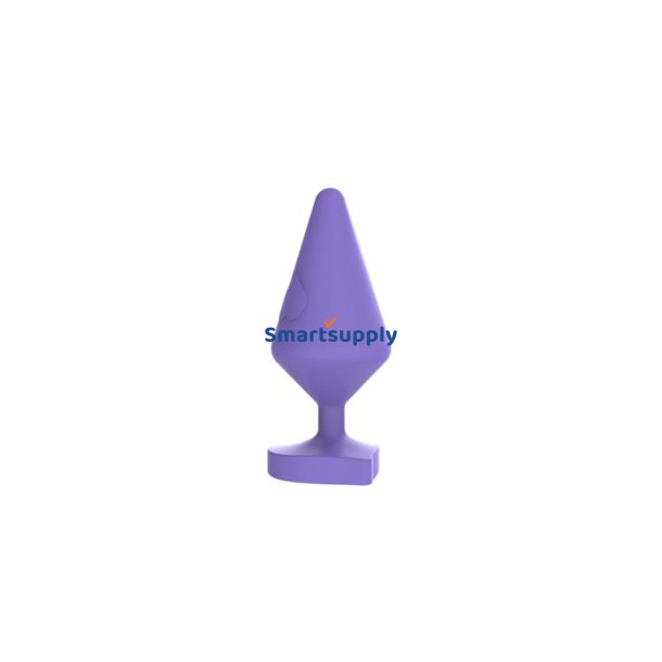 Large Luv Heart Plug Purple Silicone