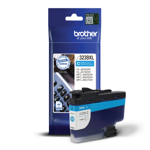 Brother LC3239XL Cyan bl�kpatron 5.000 sider original
