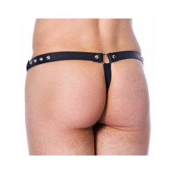 Leather G-string Adjustable with Rivets