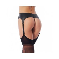 Leather Suspenderbelt Adjustable - L