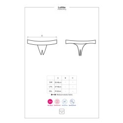 Letica Crotchless Thong Black - S/M