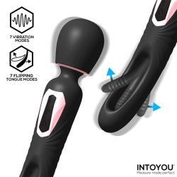 Lexy Vibrating Wand with Internal Flipping Tongue