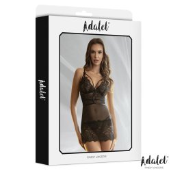 Lila Open Back Babydoll and Thong - S/M