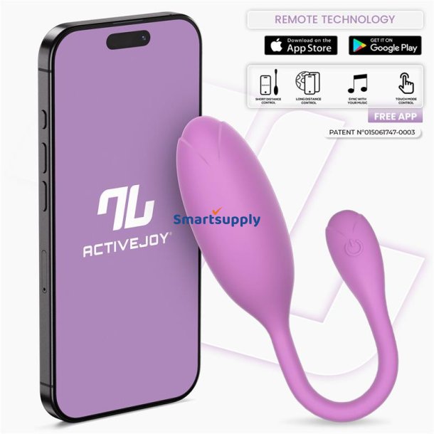 Logan Vibrating Egg with App Unibody Silicone Purple