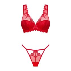 Lonesia Lace Bra Set With Thong - S/M