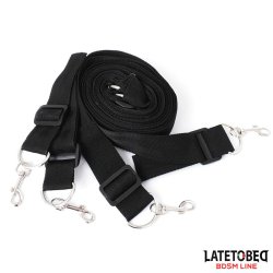 Long Velvet Bed Bondage Restraints Adjustable