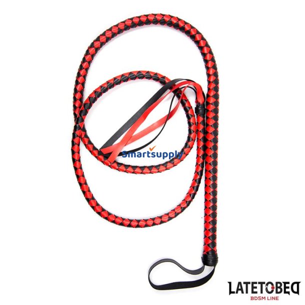 Long  Whip Blacl and Red 210cm
