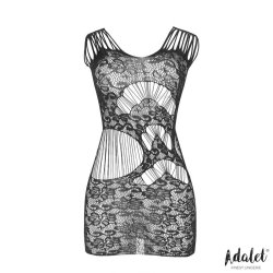 Luna Bodystocking Geometric and Floral Pattern - S/M