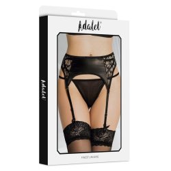 Luva Garter with Floral Lace and Thong Set - S/M