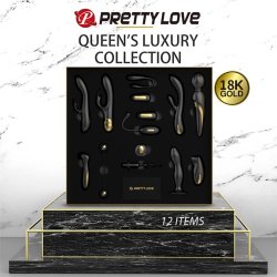 Luxury Set Queens with 12 Toys Black and 18k Gold