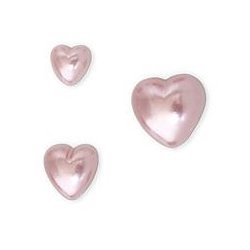 Lyserde rhinstenshjerter selvklbende 40 stk