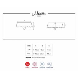 Merossa Crotchless Panties Balck - S/M