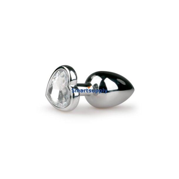 Metal Butt Plug No. 2 - Silver/Clear