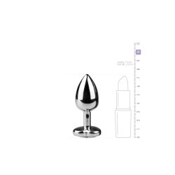 Metal Butt Plug No. 2 - Silver/Clear