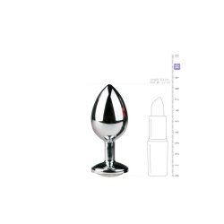 Metal Butt Plug No. 2 - Silver/Clear