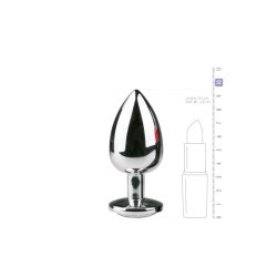 Metal Butt Plug No. 6 - Silver/Clear