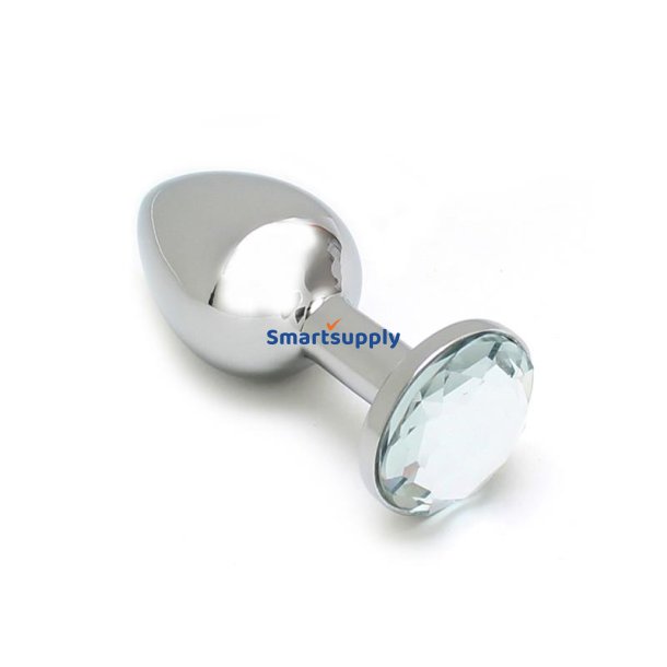 Metal Butt Plug Sofia Clear Jewel