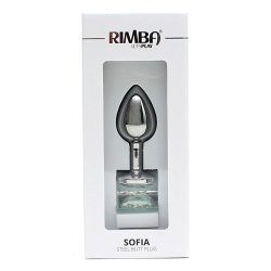 Metal Butt Plug Sofia Clear Jewel