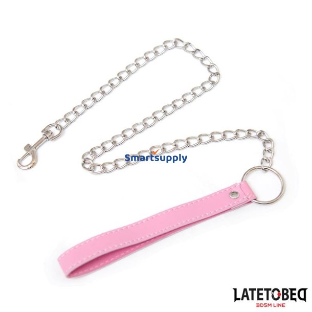 Metal Chain Leash  Pink 65cm