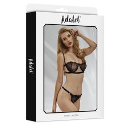 Mia Thong and Bra Set Black - S/M