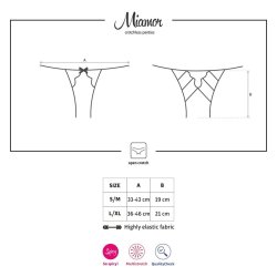 Miamor Crotchless Panties Black - S/M