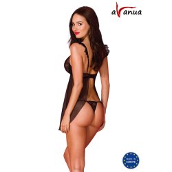 Milagros Chemise and Thong Black - S/M