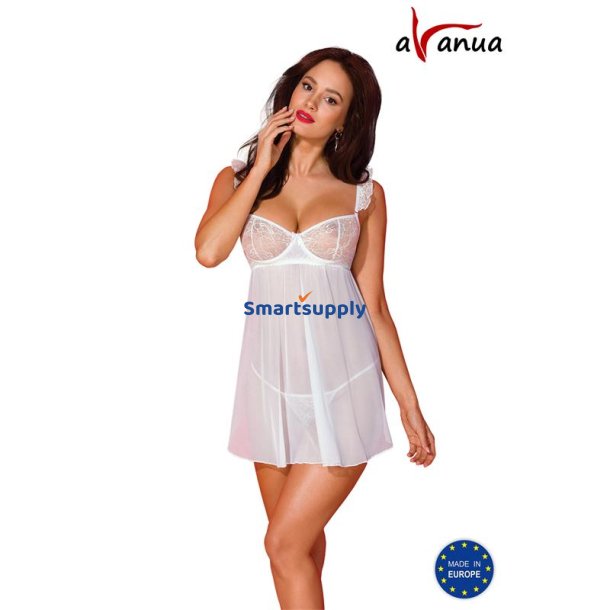 Milagros Chemise and Thong White - S/M
