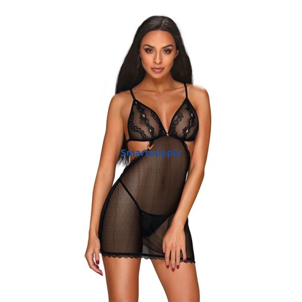 Millagro Sheer Fishnet Dress With Thong - L/XL