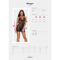 Millagro Sheer Fishnet Dress With Thong - S/M