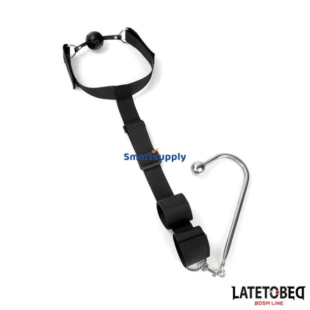 Mouth Gag with Cuff and Anal Hook