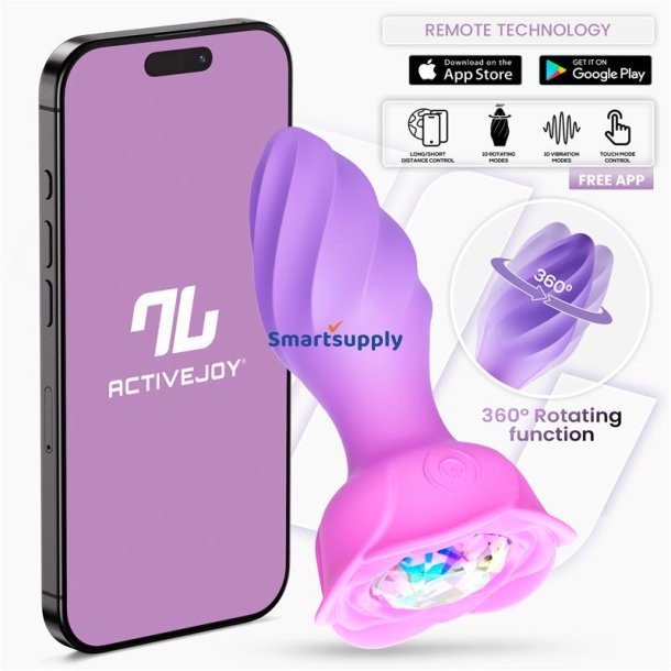 Moxy Butt Plug with Rotation 360 with App