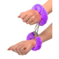 Neon Furry Cuffs Purple