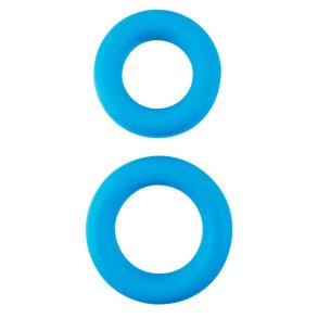 Neon Stretchy Silicone Cock Ring Set Blue