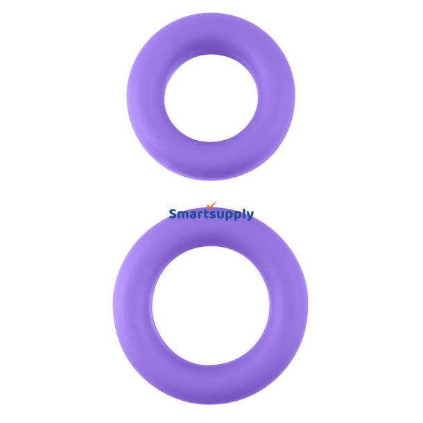 Neon Stretchy Silicone Cock Ring Set Purple