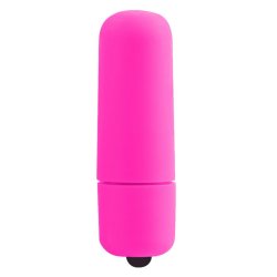Neon Vibrating Butt Plug Pink