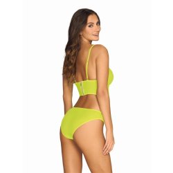 Neonia 2 Piece Bra Set with Zipper Neon Yellow - S/M