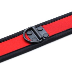 Neoprene Puppy Collar Adjustable Red